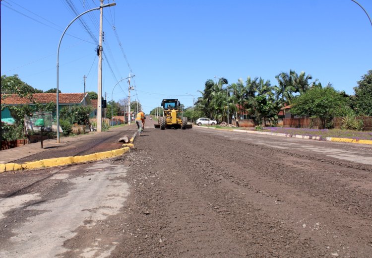 Revitalização das principais ruas de Três Irmãs avança em Mercedes