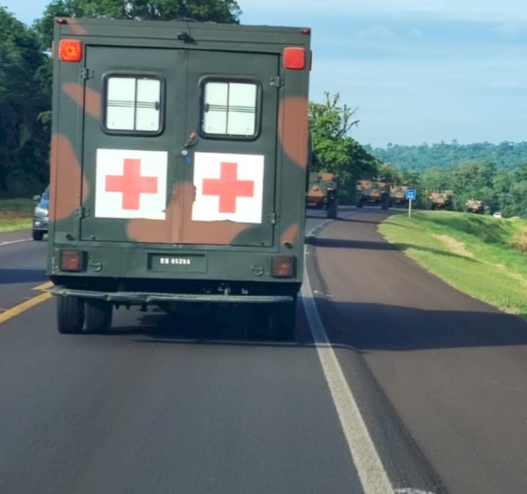 Polícia Rodoviária realiza escolta do Exército Brasileiro entre Cascavel e São Miguel do Iguaçu
