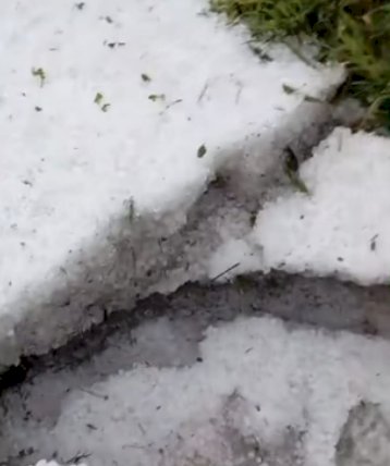 Tempestade de granizo  muda paisagem  s no Sul de Minas