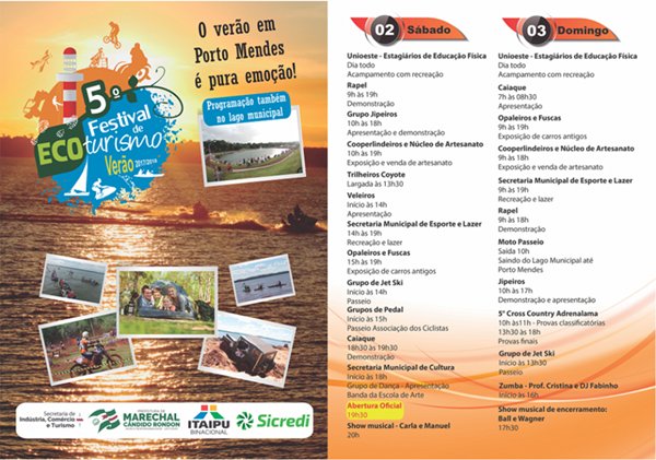 Programação de domingo movimenta o Ecoturismo 2025 em Porto Mendes