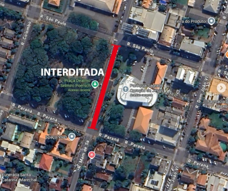 Trânsito é interditado na Rua Mem de Sá para atividades do Natal “Luz e Encanto”