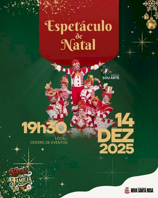 Espetáculo natalino “Em Busca de um Presente Especial” acontece neste domingo em Nova Santa Rosa