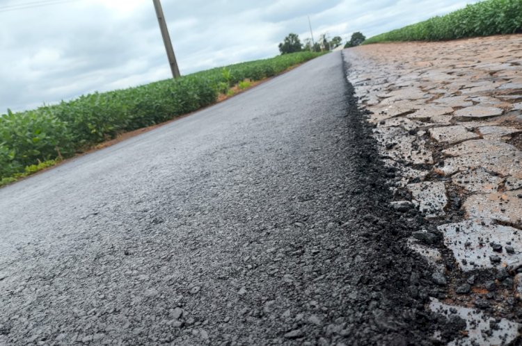 Mais uma obra Obra de pavimentação asfáltica é iniciada no interior de Marechal Cândido Rondon