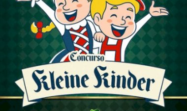 Seis casais participam do concurso kleine kinder na oktoberfest 2026