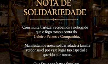 Nota de solidariedade é divulgada após incêndio destruir o Celeiro Peixes e Companhia